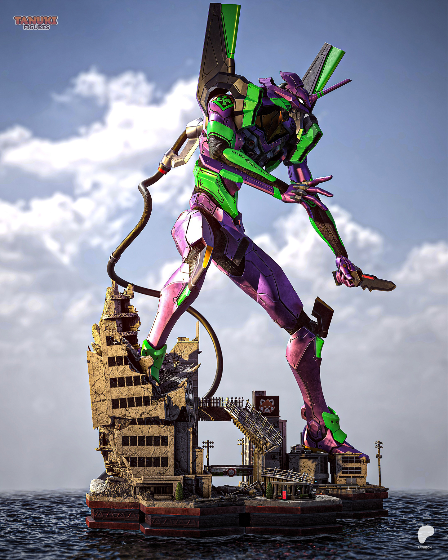 Eva 01 Statue 3D-Printed Kit