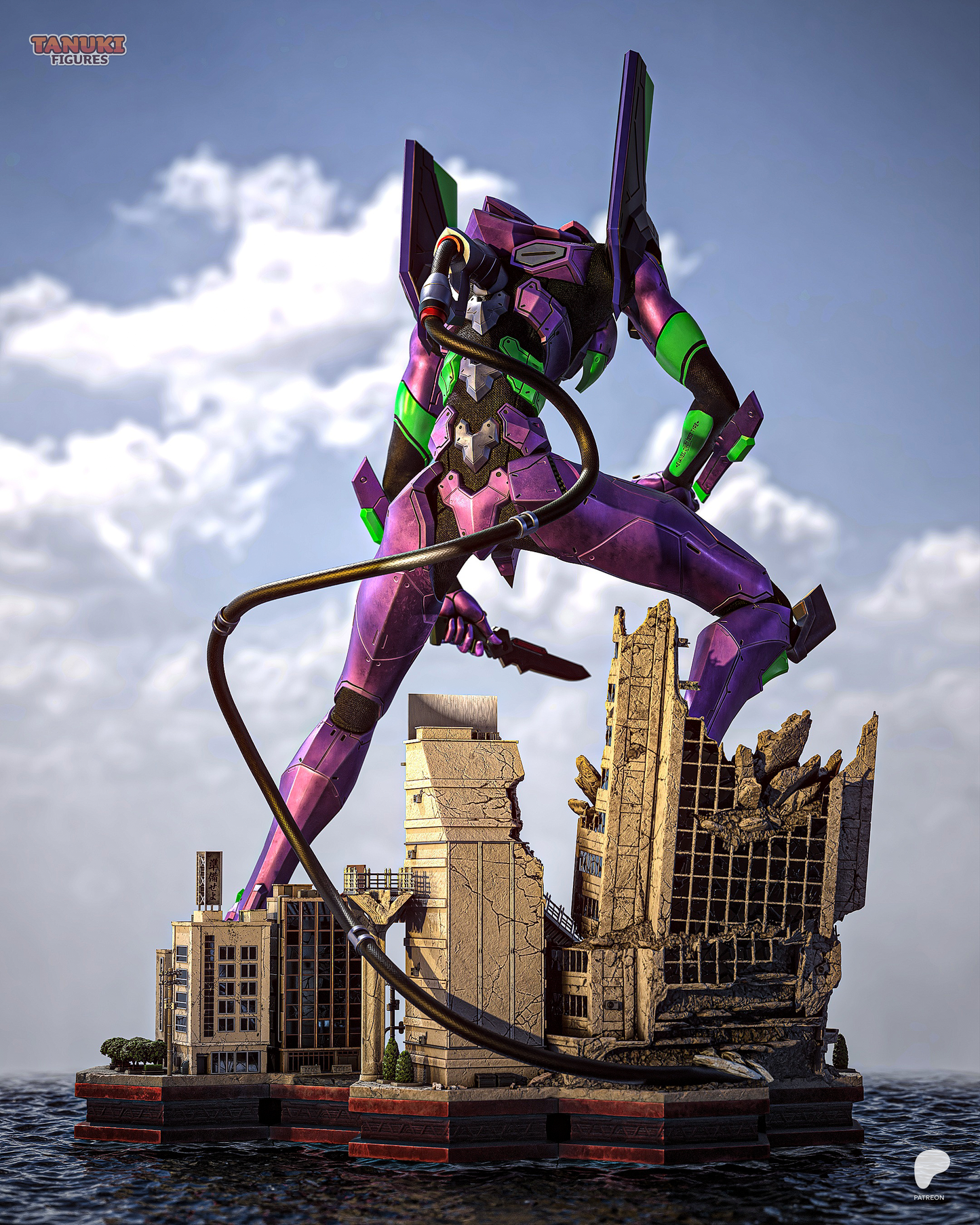 Eva 01 Statue 3D-Printed Kit