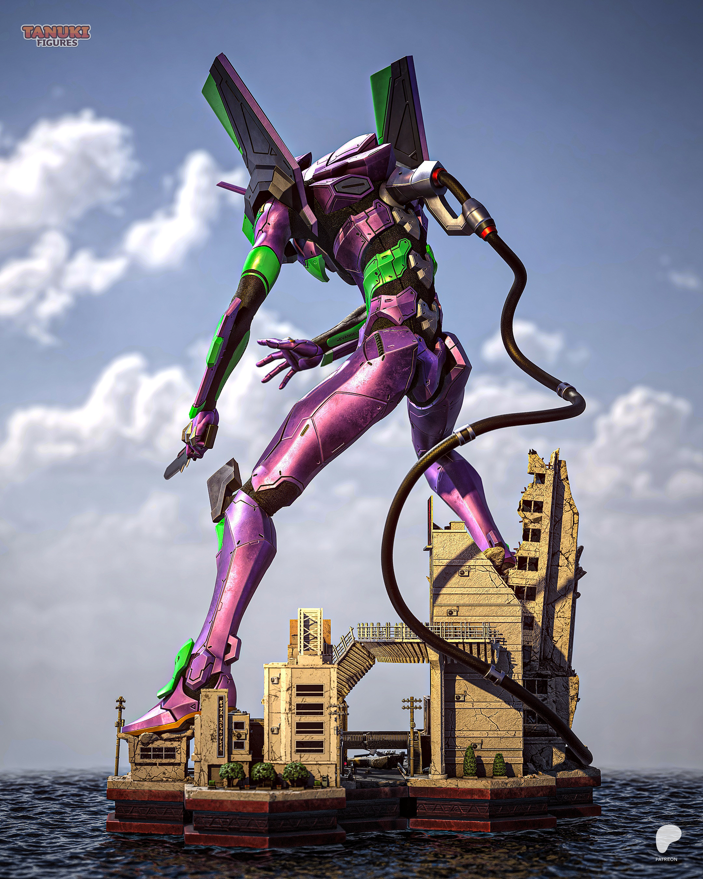 Eva 01 Statue 3D-Printed Kit