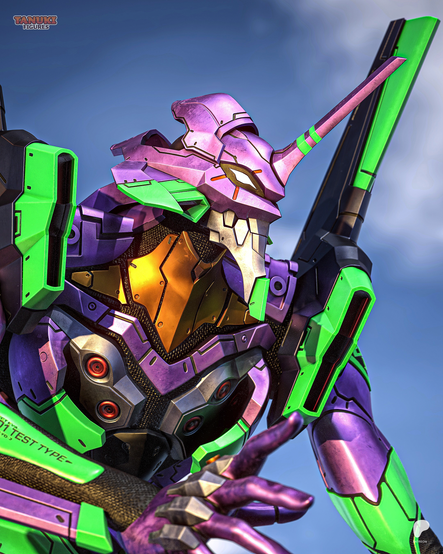 Eva 01 Statue 3D-Printed Kit