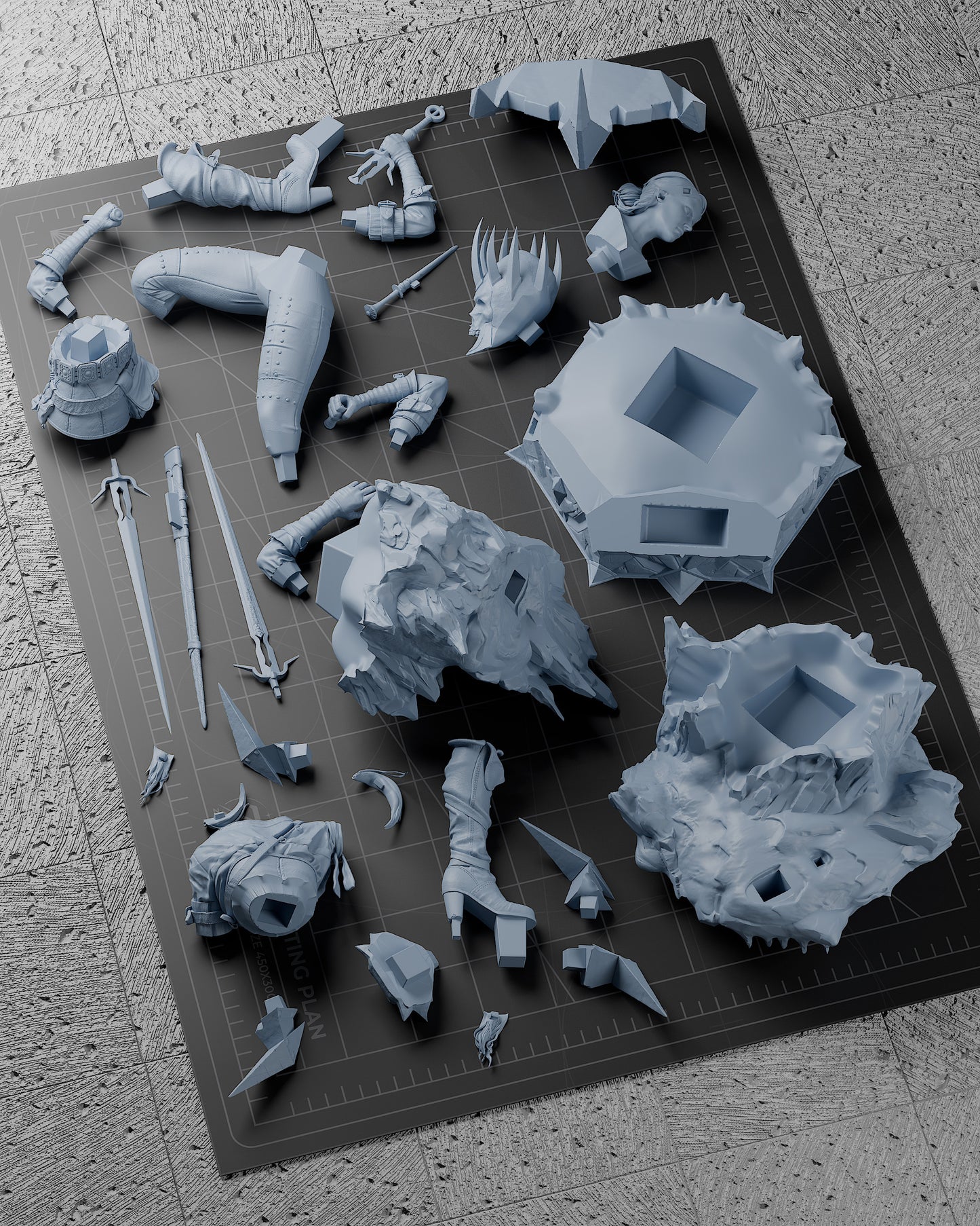 Ciri Statue 3D-Printed Kit