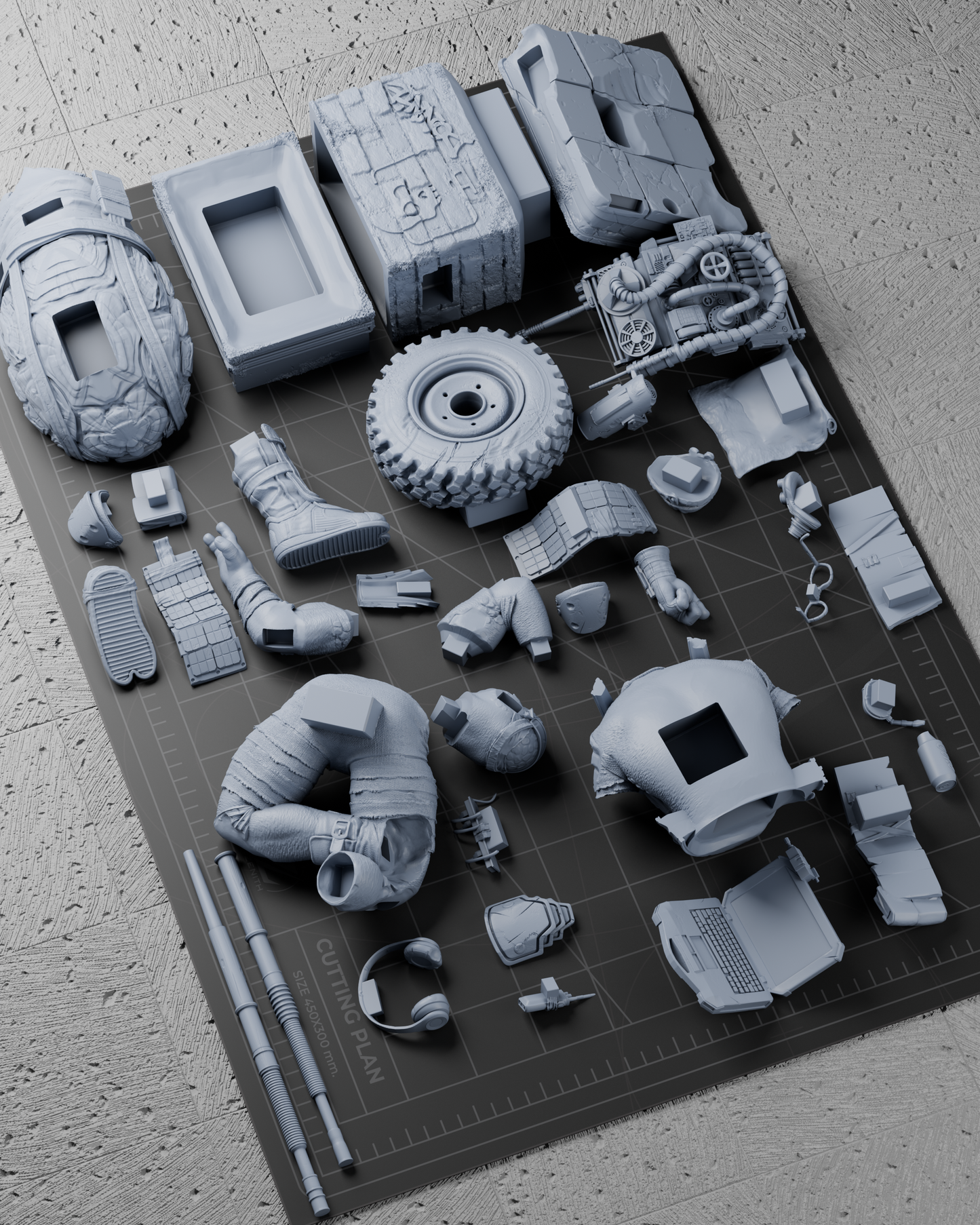 Donatello TMNT Statue 3D-Printed Kit