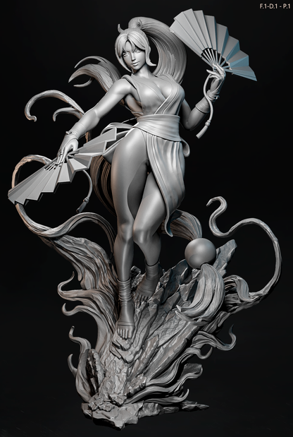 Mai Shiranui (Dress 1 Pose1) Statue 3D-Printed Kit