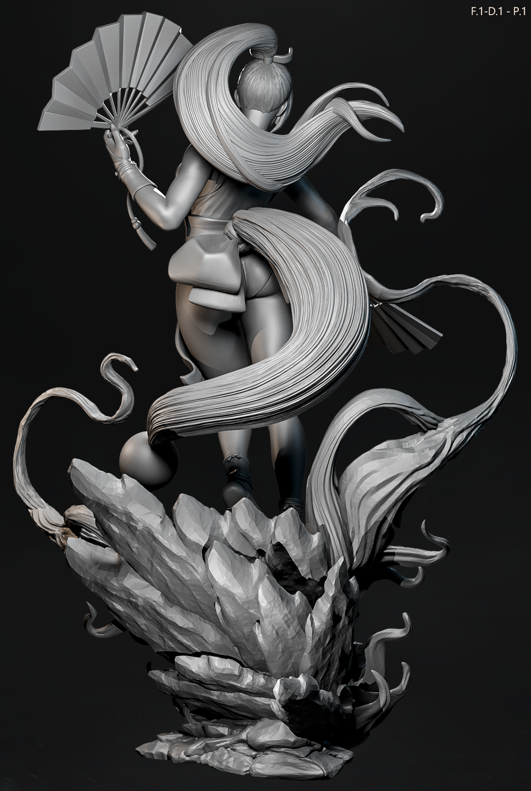 Mai Shiranui (Dress 1 Pose1) Statue 3D-Printed Kit