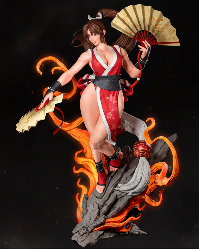 Mai Shiranui (Dress 1 Pose1) Statue 3D-Printed Kit