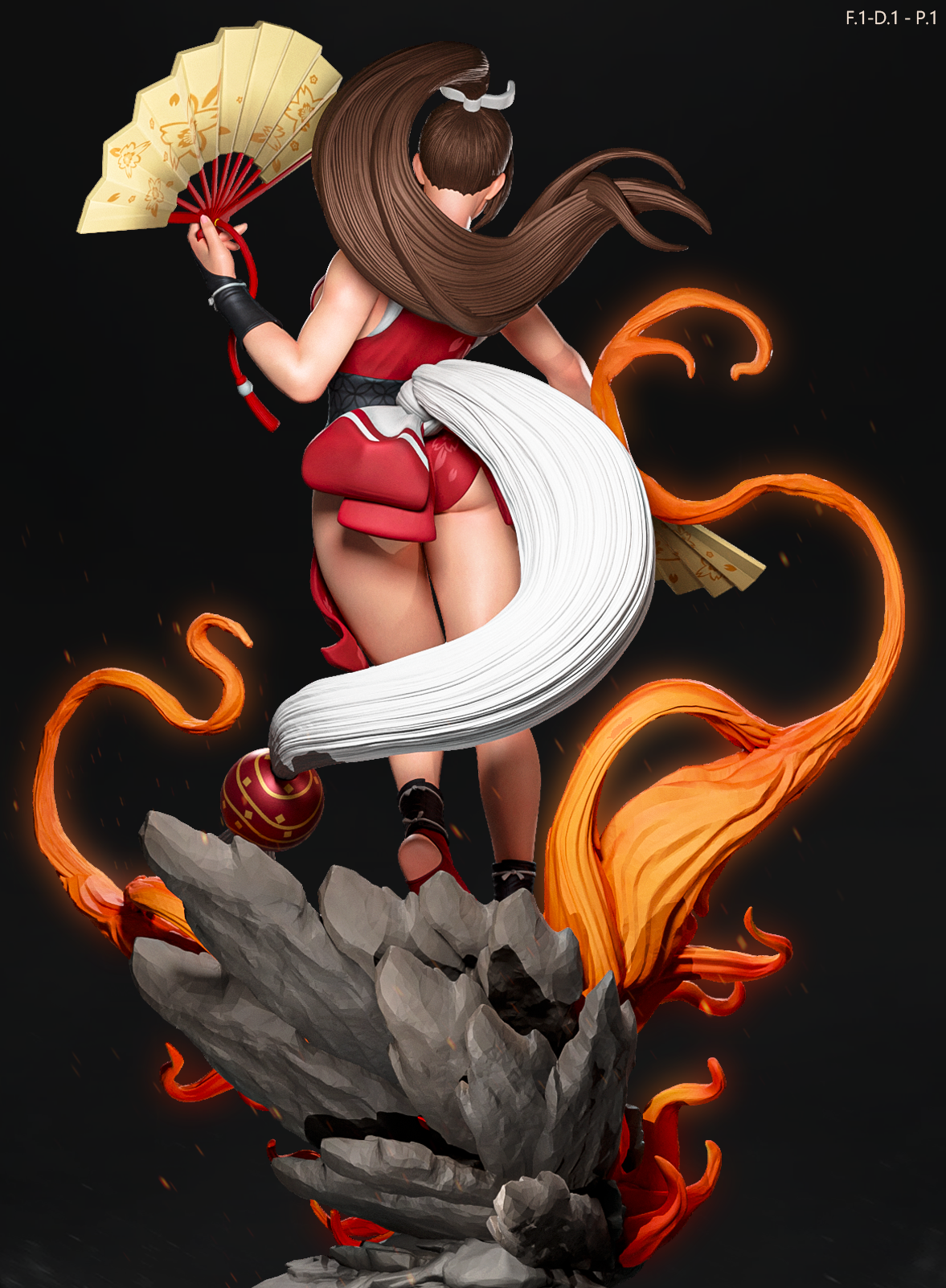 Mai Shiranui (Dress 1 Pose1) Statue 3D-Printed Kit