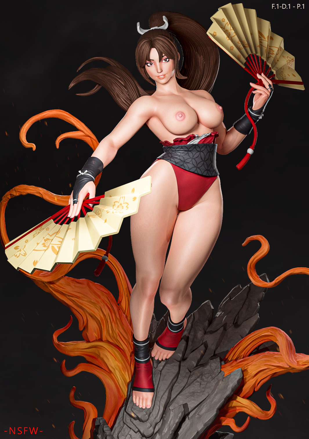 Mai Shiranui (Dress 1 Pose1) Statue 3D-Printed Kit