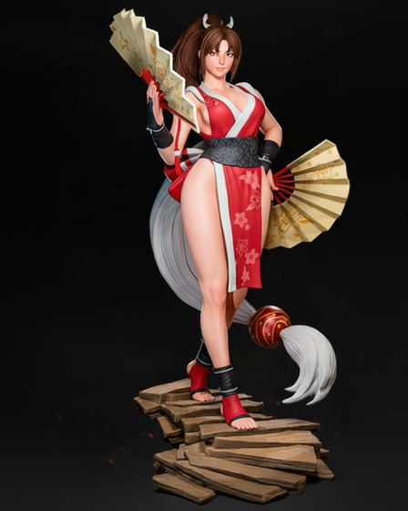 Mai Shiranui (Dress 1 Pose2) Statue 3D-Printed Kit
