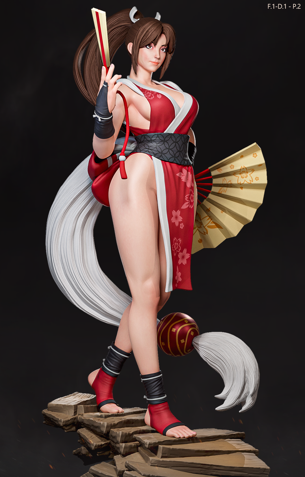 Mai Shiranui (Dress 1 Pose2) Statue 3D-Printed Kit