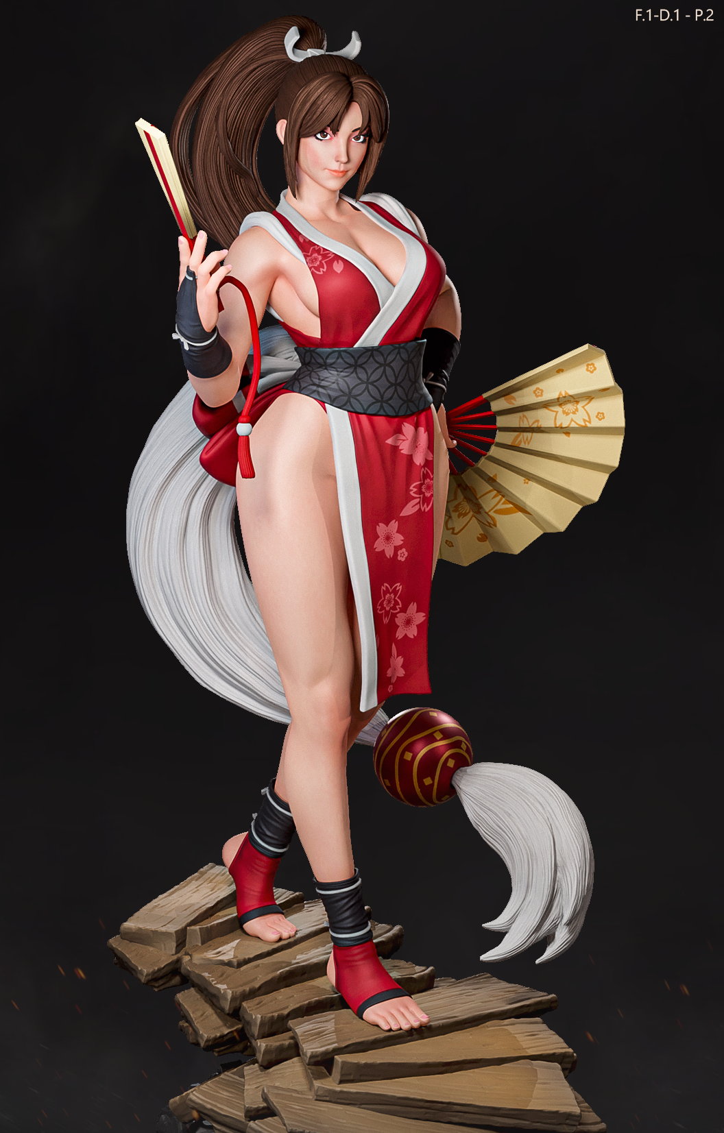 Mai Shiranui (Dress 1 Pose2) Statue 3D-Printed Kit
