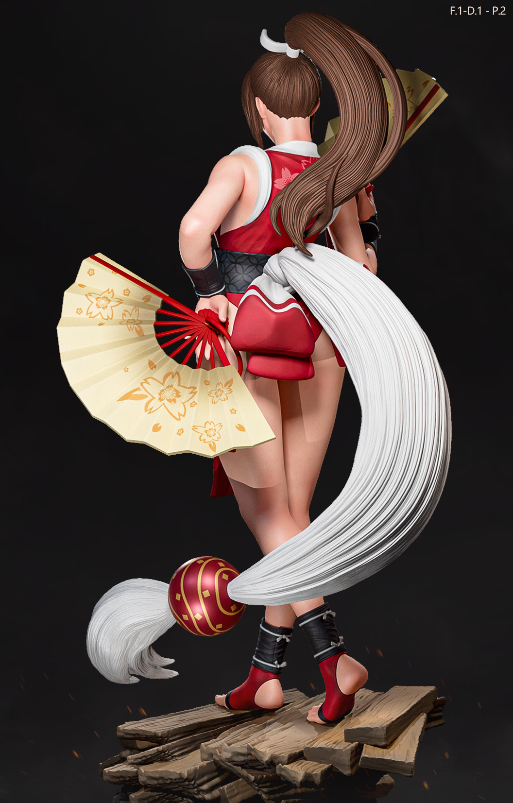 Mai Shiranui (Dress 1 Pose2) Statue 3D-Printed Kit