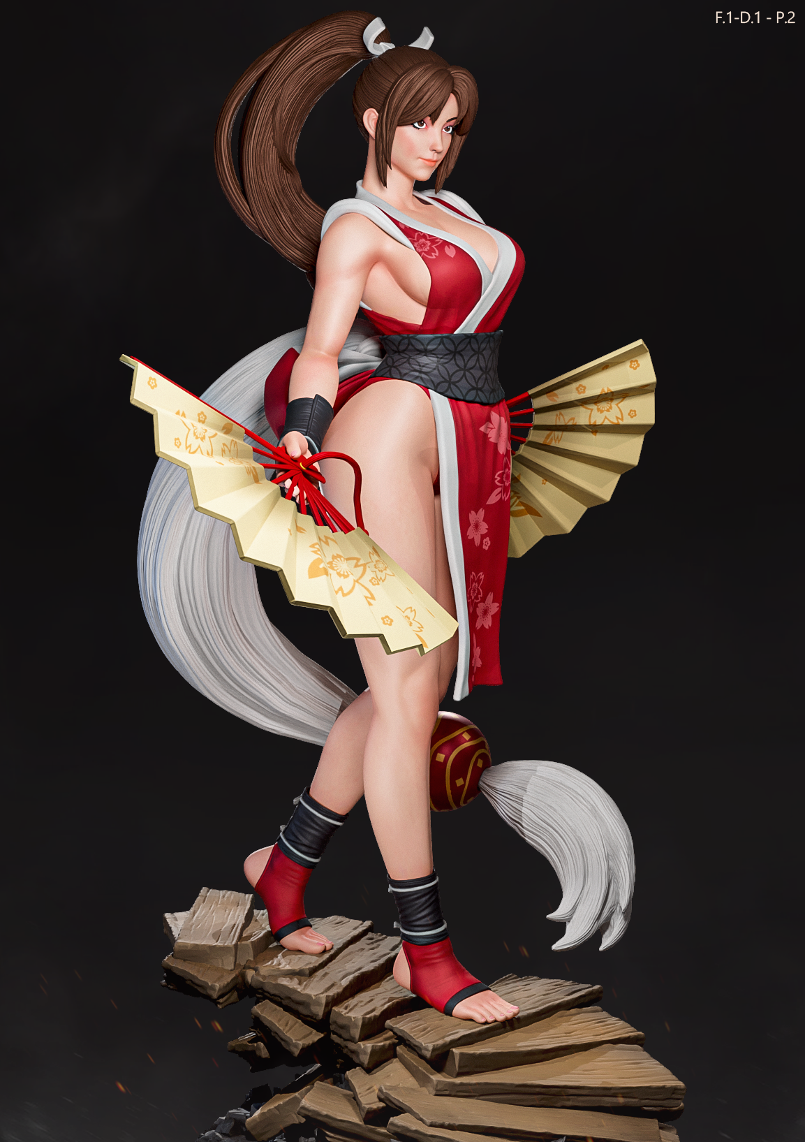 Mai Shiranui (Dress 1 Pose2) Statue 3D-Printed Kit