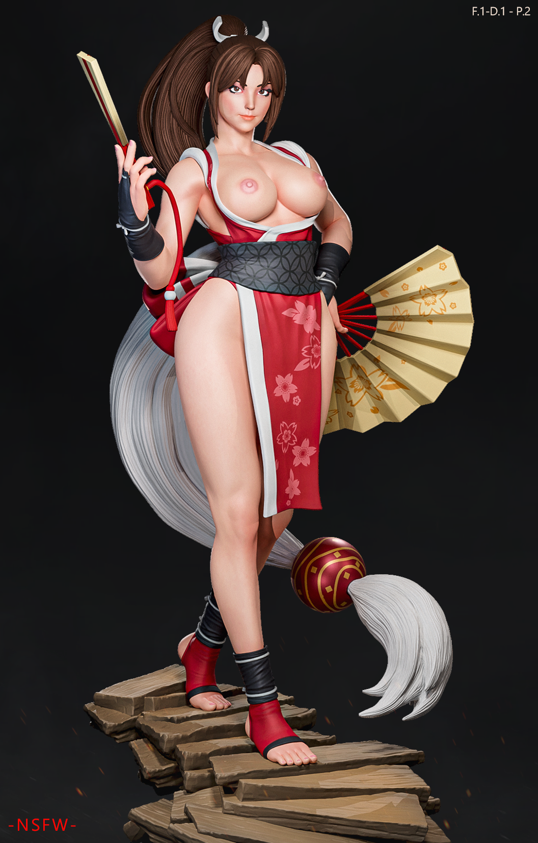 Mai Shiranui (Dress 1 Pose2) Statue 3D-Printed Kit