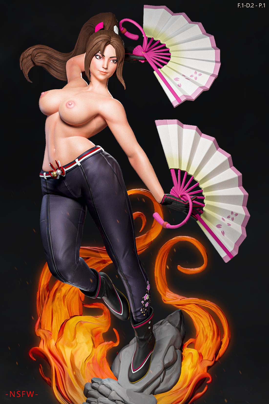 Mai Shiranui (Dress 2 Pose1) Statue 3D-Printed Kit