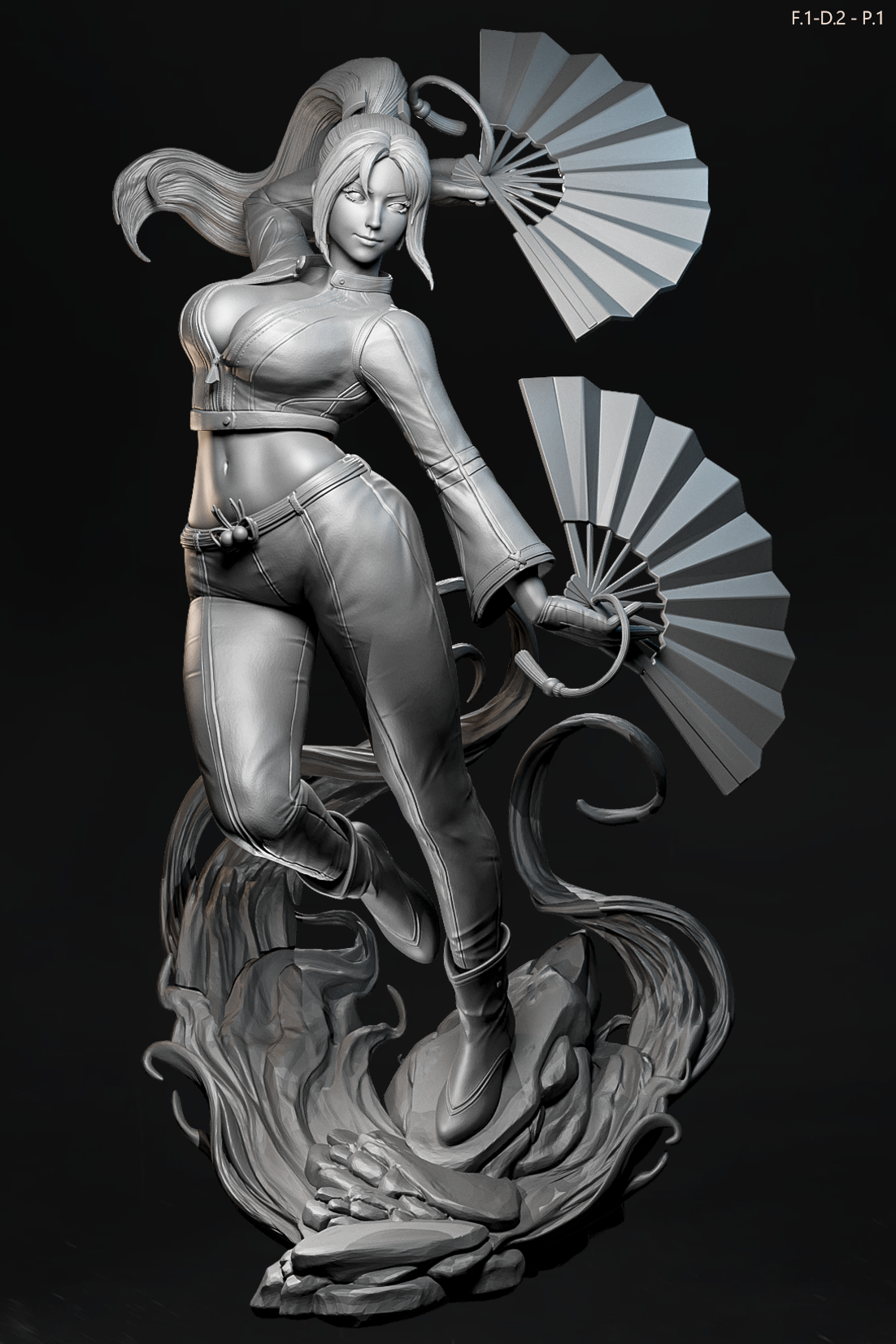 Mai Shiranui (Dress 2 Pose1) Statue 3D-Printed Kit