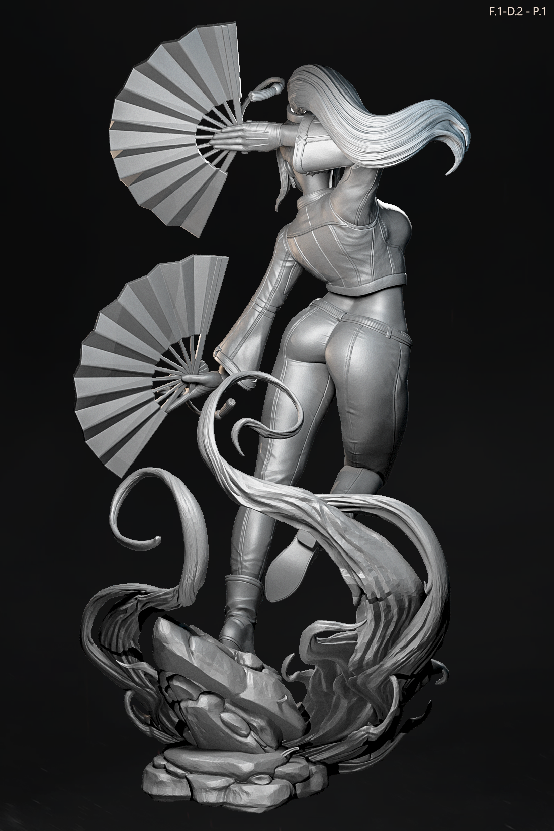 Mai Shiranui (Dress 2 Pose1) Statue 3D-Printed Kit
