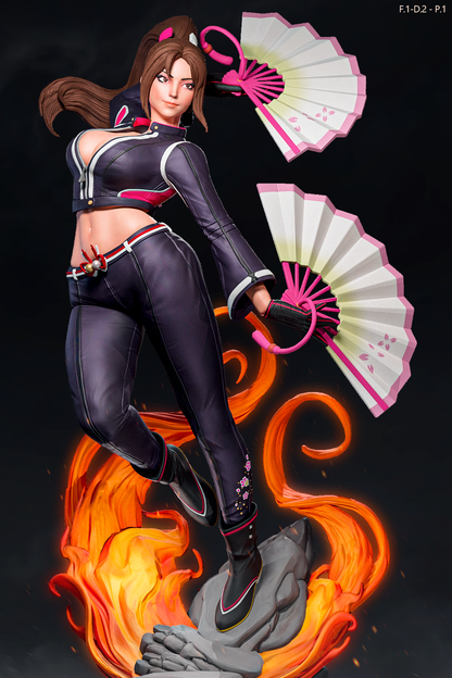 Mai Shiranui (Dress 2 Pose1) Statue 3D-Printed Kit