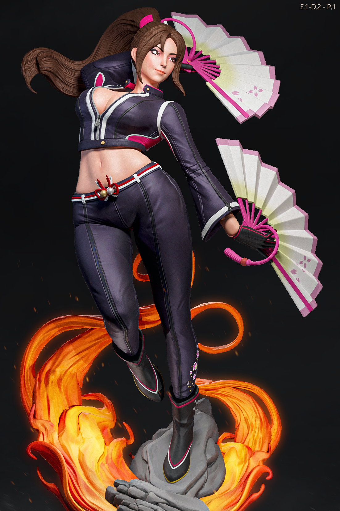Mai Shiranui (Dress 2 Pose1) Statue 3D-Printed Kit