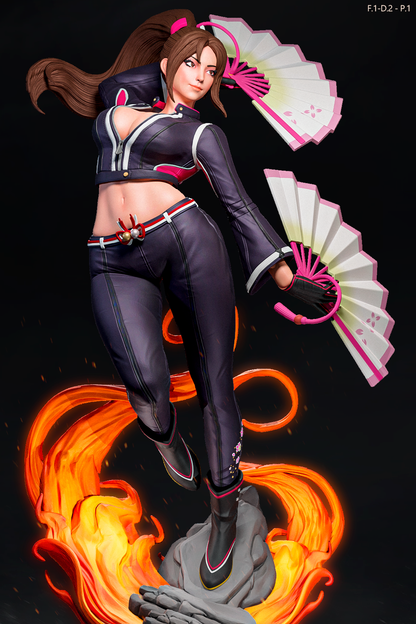 Mai Shiranui (Dress 2 Pose1) Statue 3D-Printed Kit