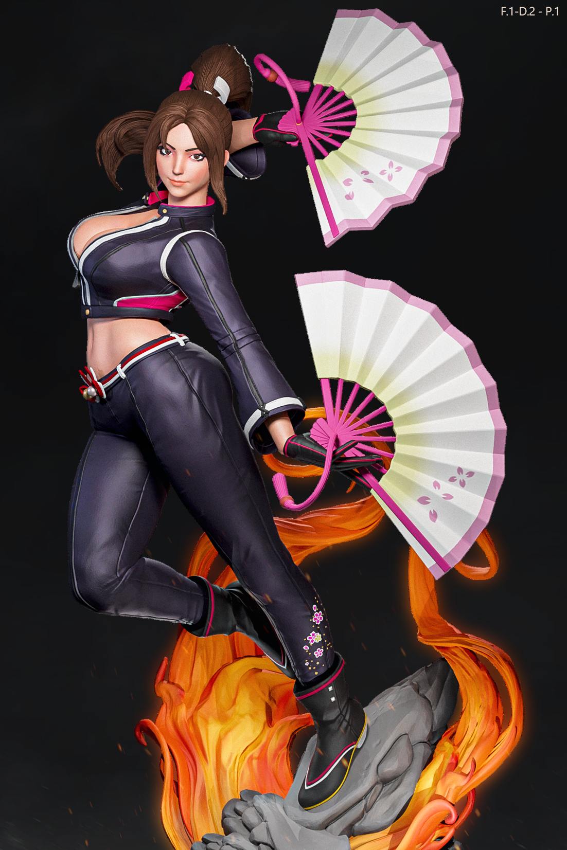 Mai Shiranui (Dress 2 Pose1) Statue 3D-Printed Kit