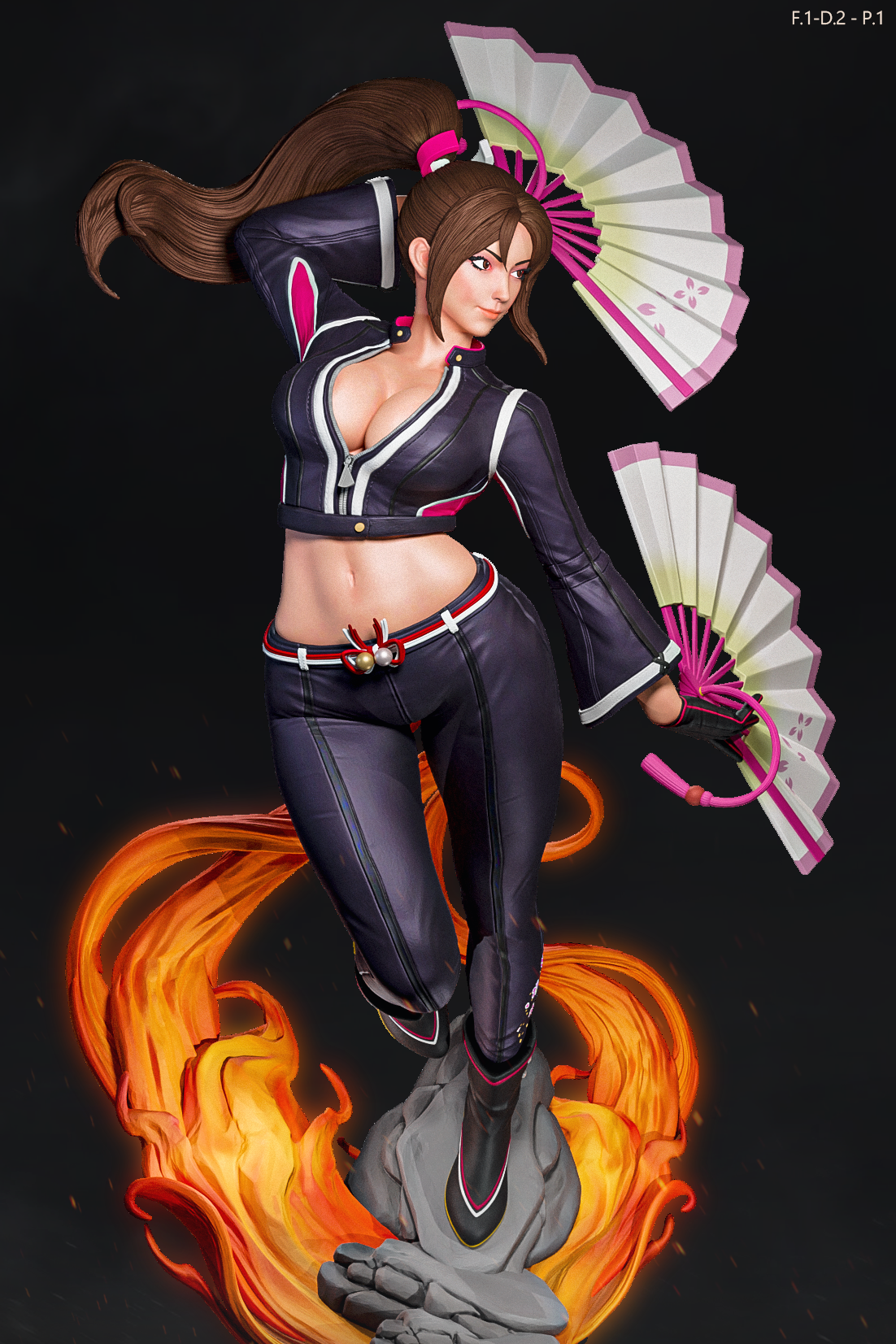 Mai Shiranui (Dress 2 Pose1) Statue 3D-Printed Kit