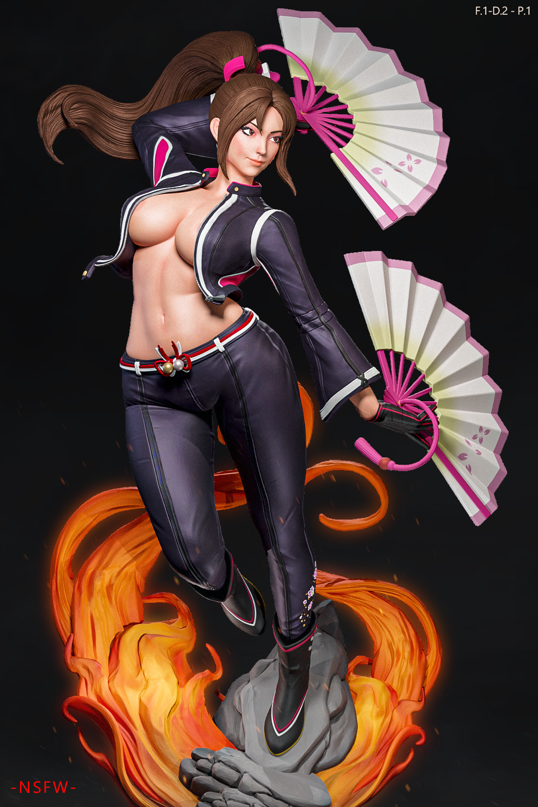 Mai Shiranui (Dress 2 Pose1) Statue 3D-Printed Kit