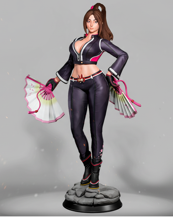Mai Shiranui (Dress 2 Pose2) Statue 3D-Printed Kit