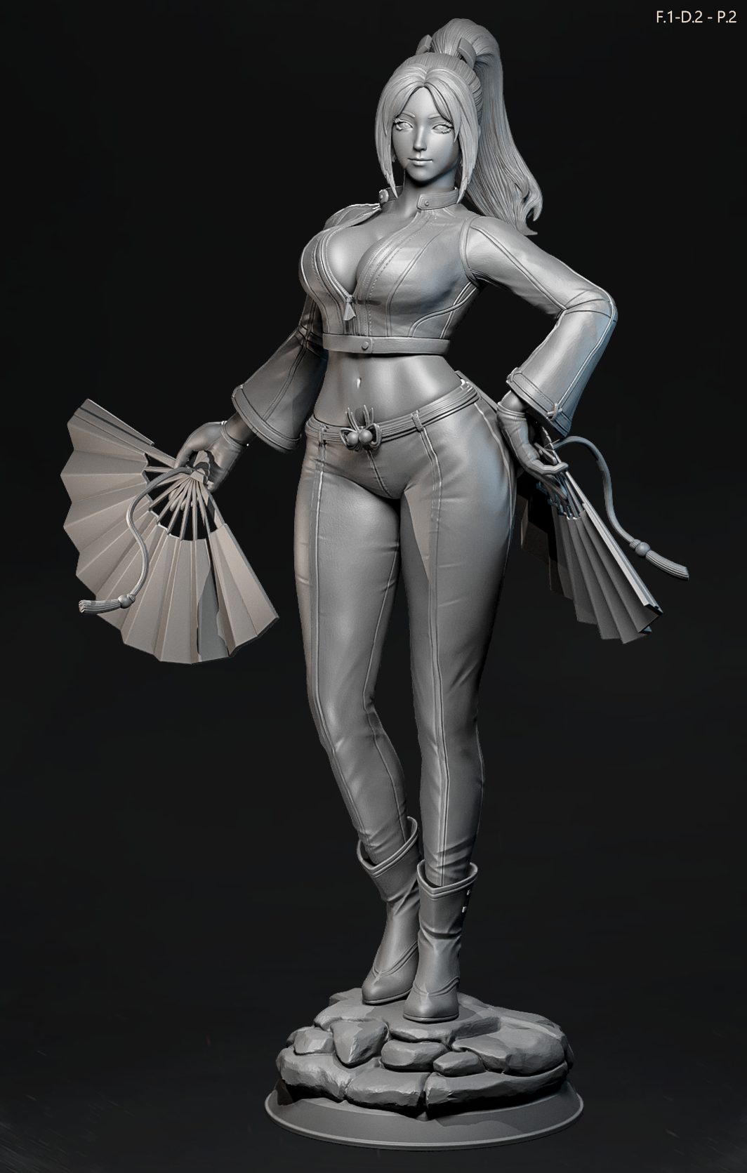 Mai Shiranui (Dress 2 Pose2) Statue 3D-Printed Kit