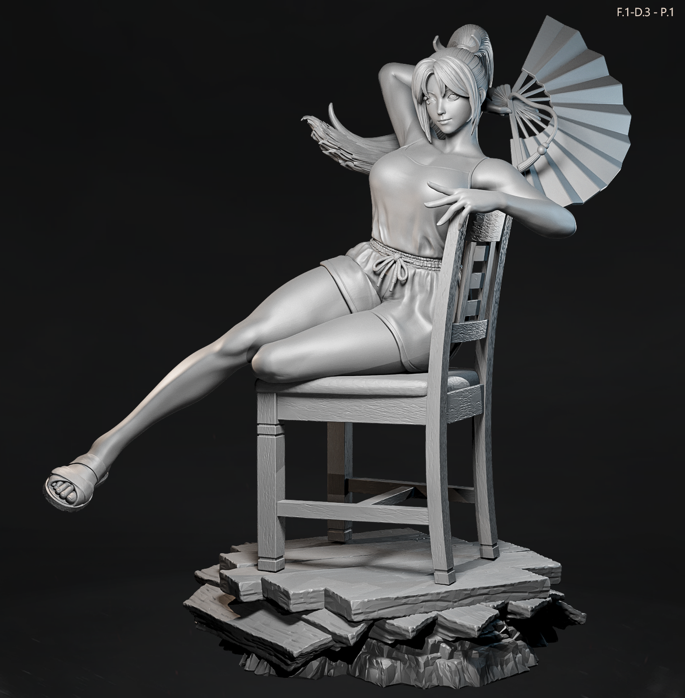 Mai Shiranui (Dress 3 Pose1) Statue 3D-Printed Kit