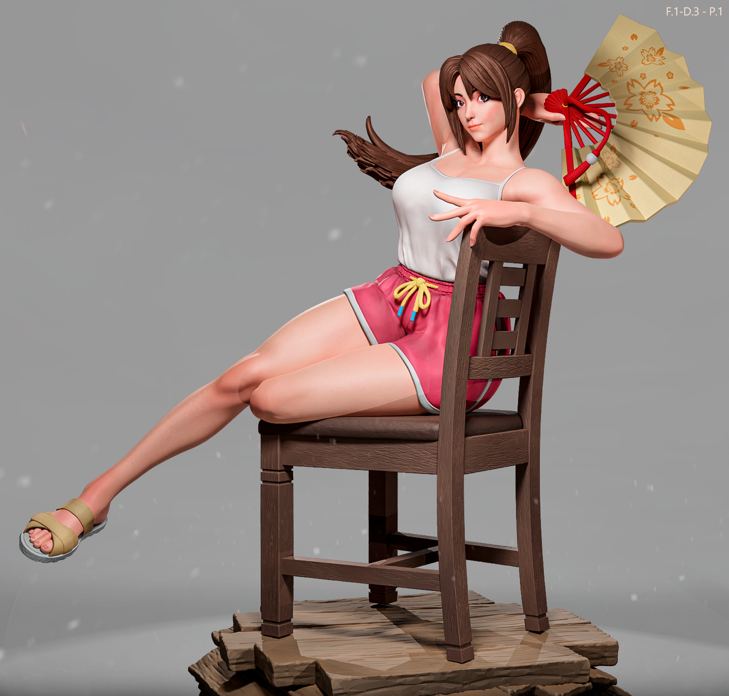 Mai Shiranui (Dress 3 Pose1) Statue 3D-Printed Kit