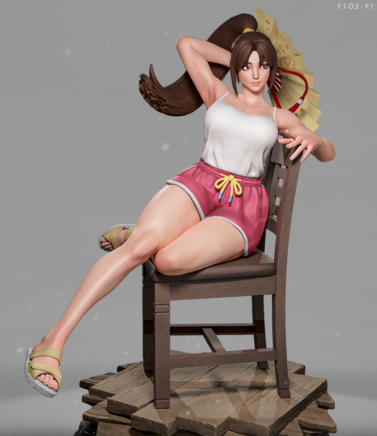 Mai Shiranui (Dress 3 Pose1) Statue 3D-Printed Kit