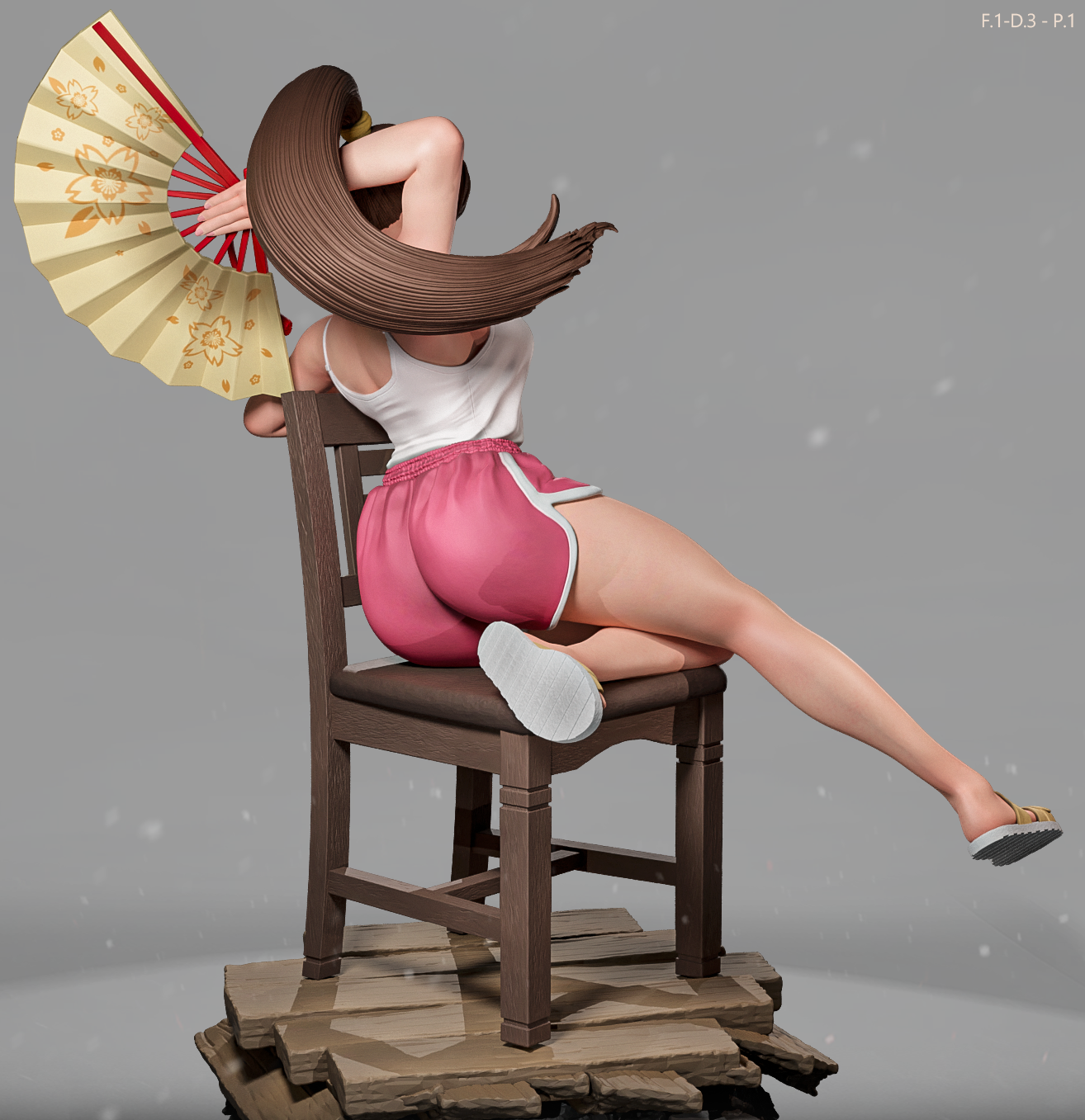 Mai Shiranui (Dress 3 Pose1) Statue 3D-Printed Kit