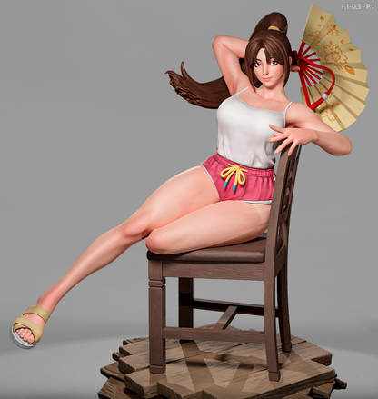 Mai Shiranui (Dress 3 Pose1) Statue 3D-Printed Kit