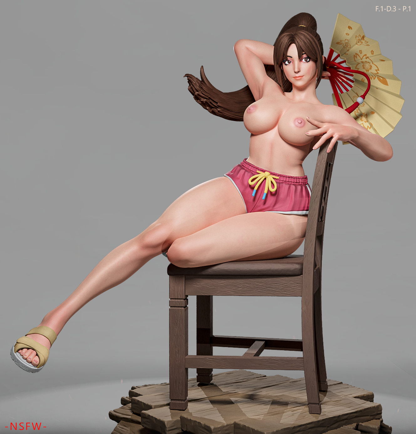 Mai Shiranui (Dress 3 Pose1) Statue 3D-Printed Kit