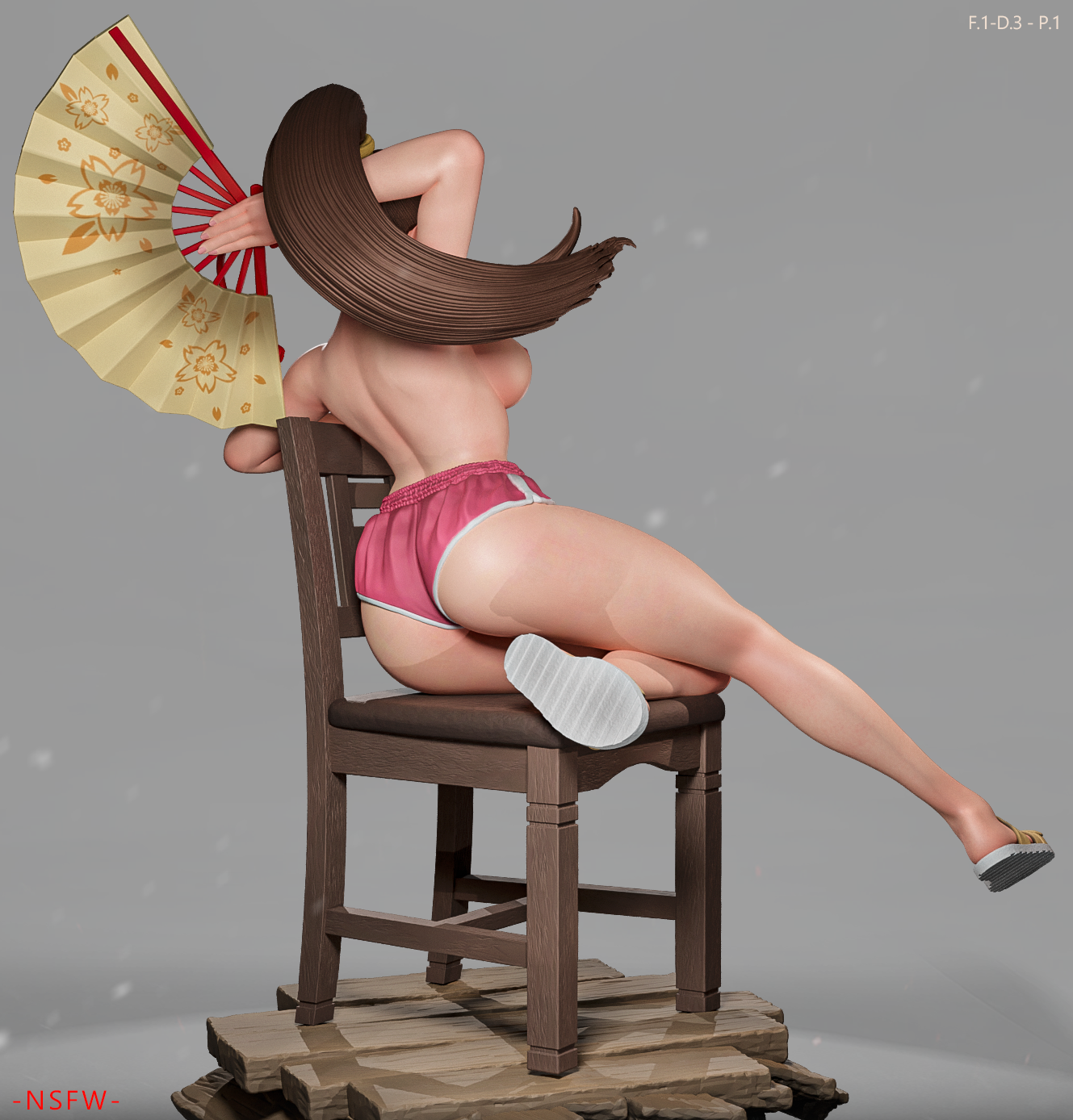 Mai Shiranui (Dress 3 Pose1) Statue 3D-Printed Kit