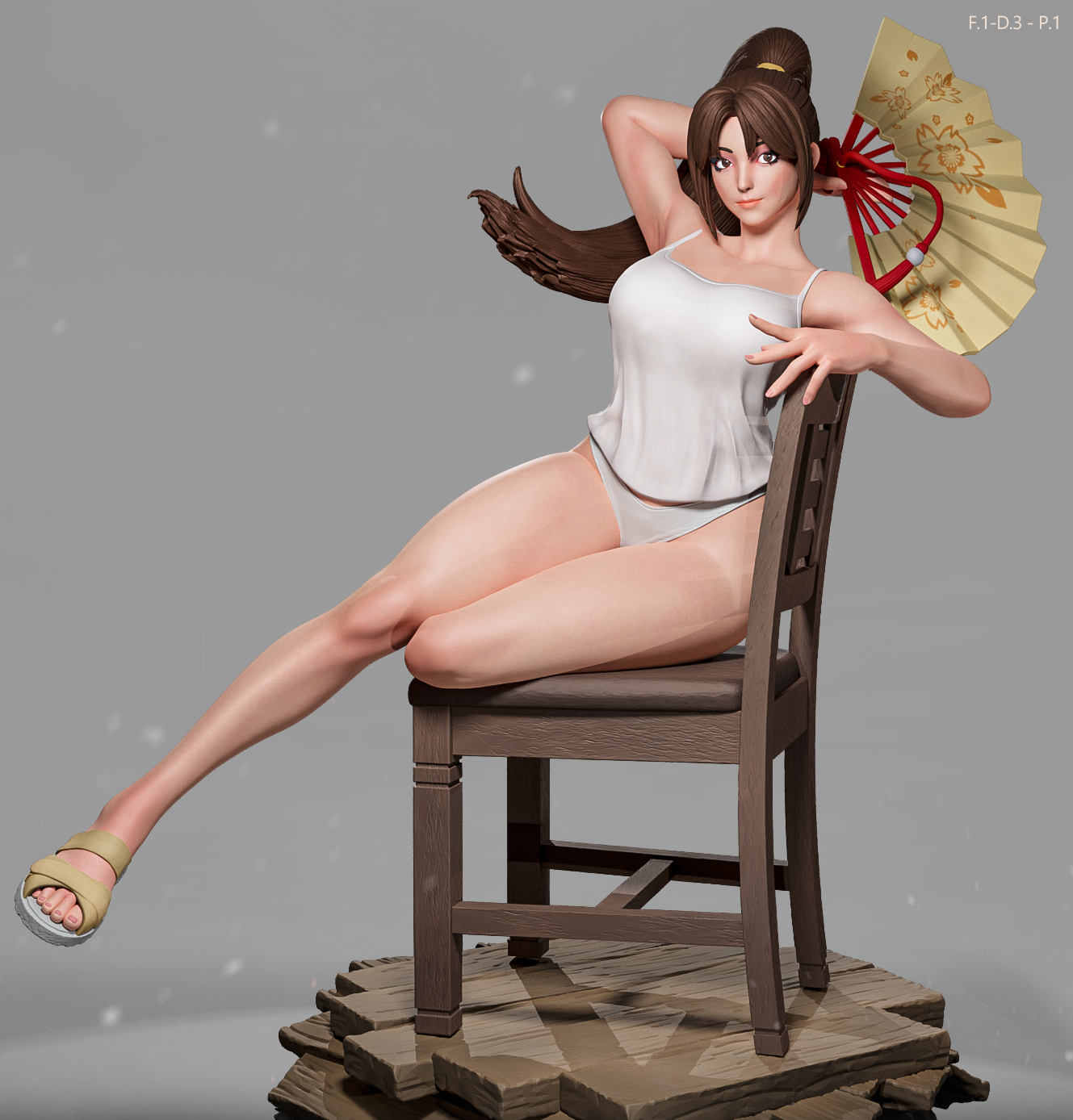 Mai Shiranui (Dress 3 Pose1) Statue 3D-Printed Kit