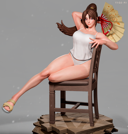 Mai Shiranui (Dress 3 Pose1) Statue 3D-Printed Kit