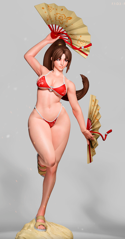 Mai Shiranui (Dress 3 Pose 2) Statue 3D-Printed Kit