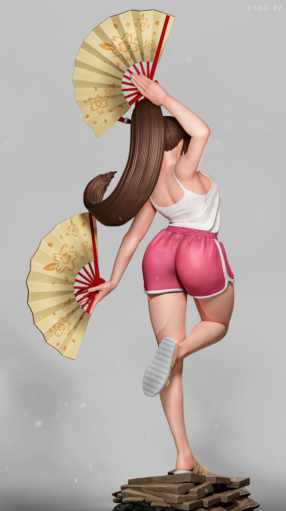 Mai Shiranui (Dress 3 Pose 2) Statue 3D-Printed Kit