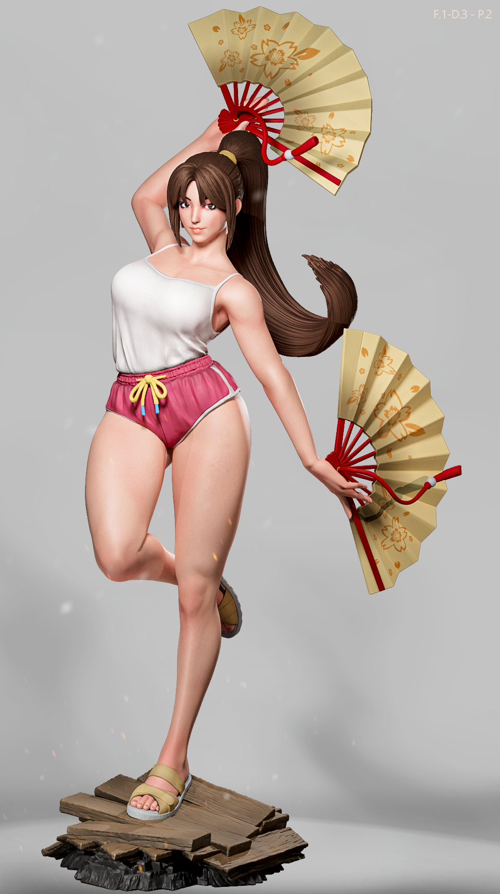 Mai Shiranui (Dress 3 Pose 2) Statue 3D-Printed Kit