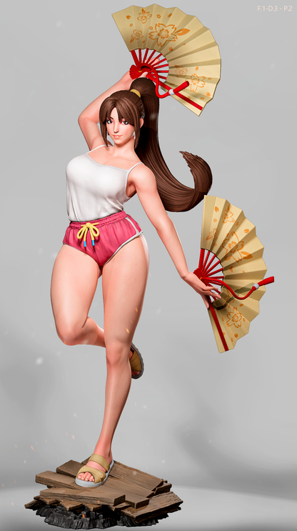 Mai Shiranui (Dress 3 Pose 2) Statue 3D-Printed Kit