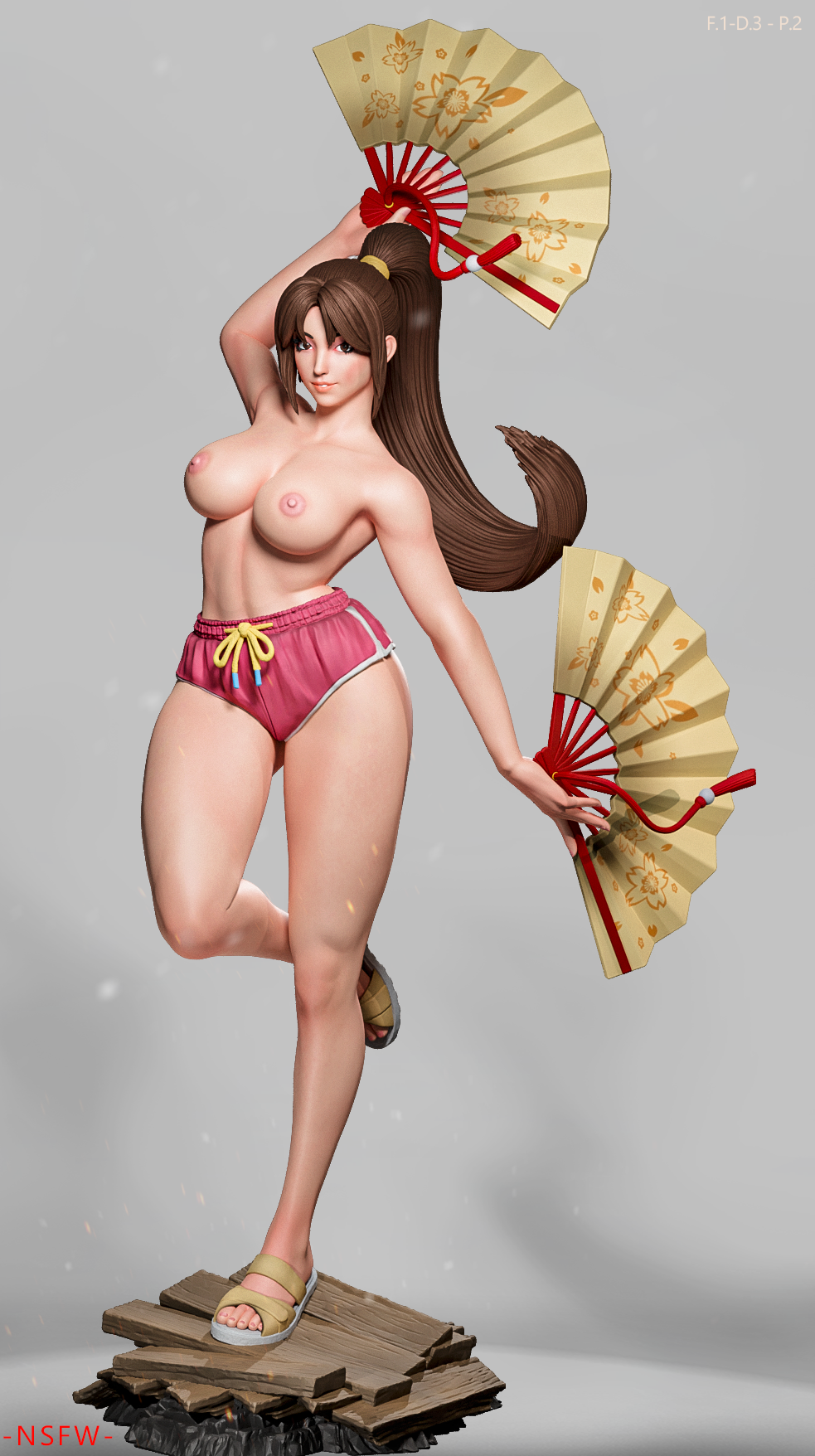 Mai Shiranui (Dress 3 Pose 2) Statue 3D-Printed Kit
