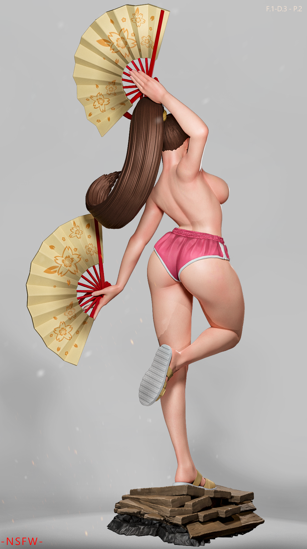 Mai Shiranui (Dress 3 Pose 2) Statue 3D-Printed Kit
