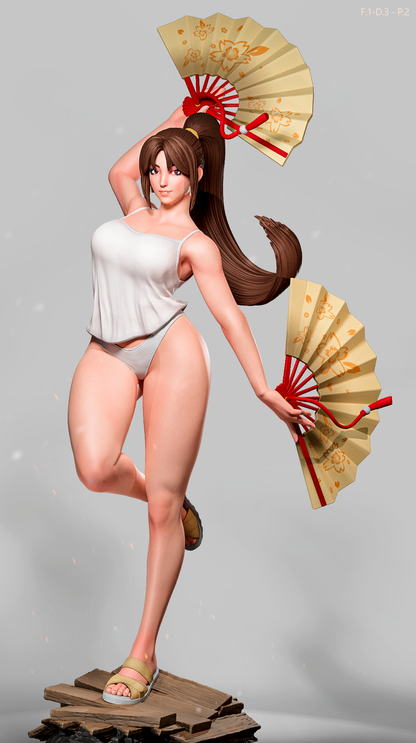 Mai Shiranui (Dress 3 Pose 2) Statue 3D-Printed Kit