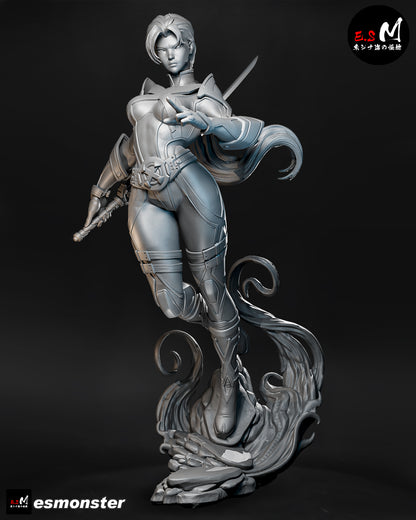 Psylocke (Pose 1) Statue 3D-Printed Kit