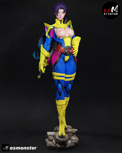 Psylocke (Pose 2) Statue 3D-Printed Kit