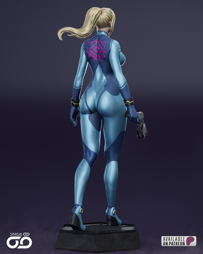 Samus Aran Statue 3D-Printed Kit