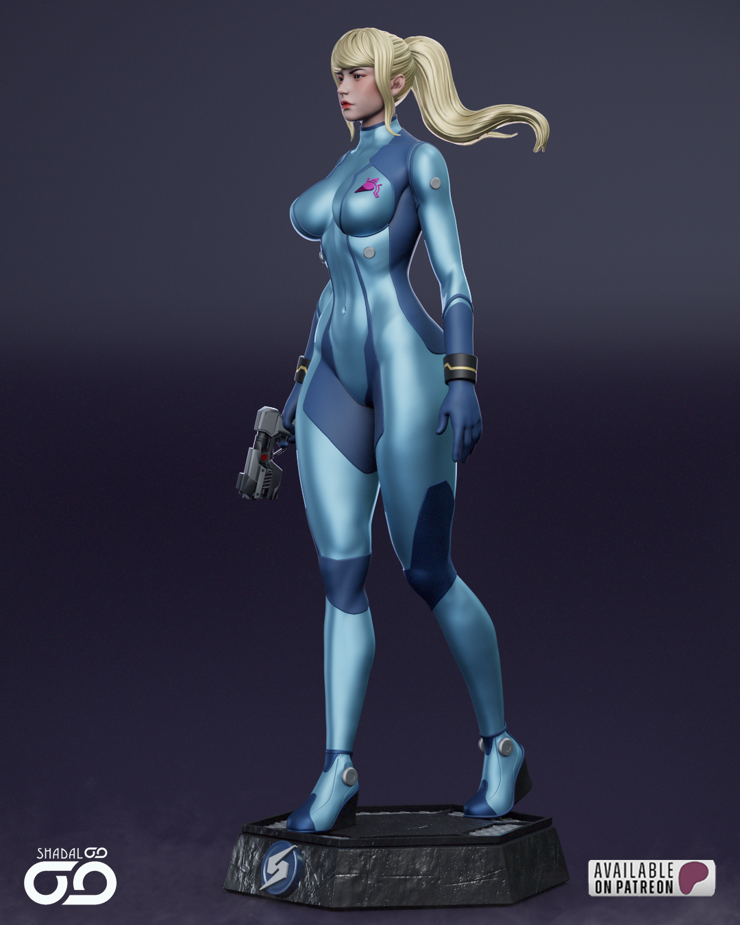 Samus Aran Statue 3D-Printed Kit