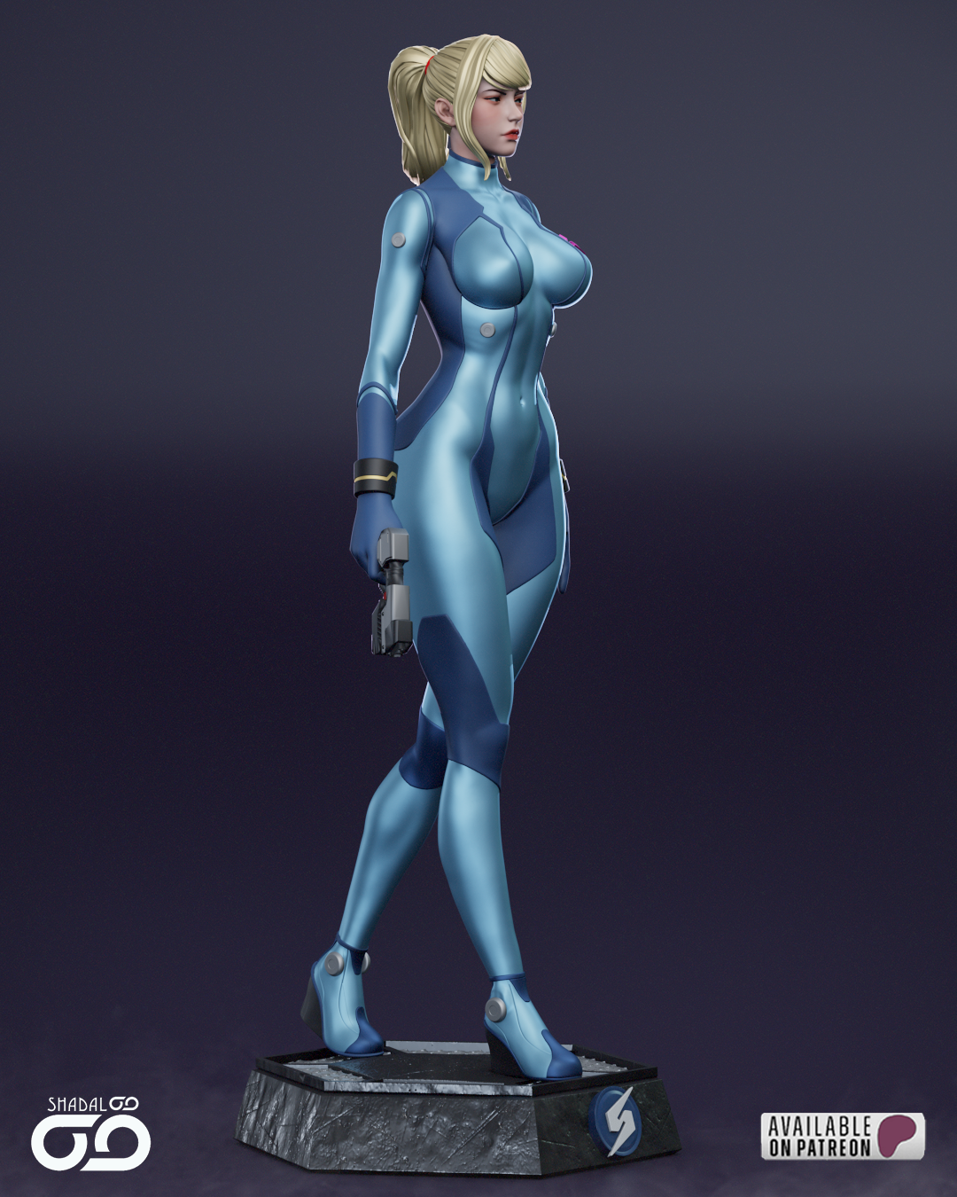 Samus Aran Statue 3D-Printed Kit
