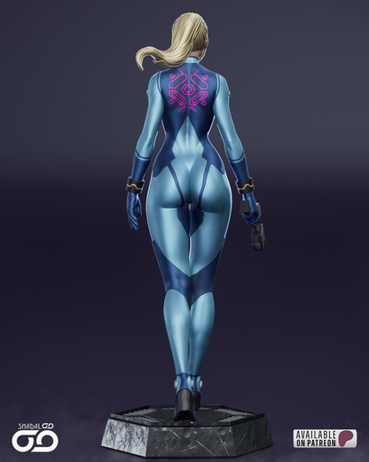 Samus Aran Statue 3D-Printed Kit